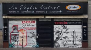 Decorazione serrande Graffiart per Campari